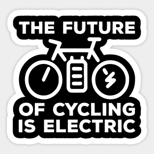 Funny Future Electric Bike Cyclist Gifts Idea Sticker